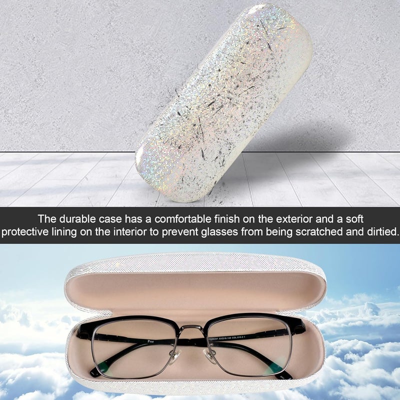 Joyberg Glasses Case, 2 Pack Eyeglass Case with Cleaning Cloth, Glasses Case Hard Shell Fits Most Glasses - Image 4